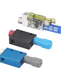 Top Tier Multistage Vacuum Generator For Heavy Industry Operations, featuring three valve types in various colors for industrial use.