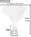 Product dimensions of Remote Control Fiber Optic Party Lantern LED Table Centerpiece With Multicolor Changing Lights shown in image.