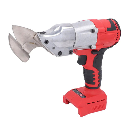 Bewinner 800W Cordless Metal Shears With Brushless Motor, red and silver, designed for cutting sheet metal.