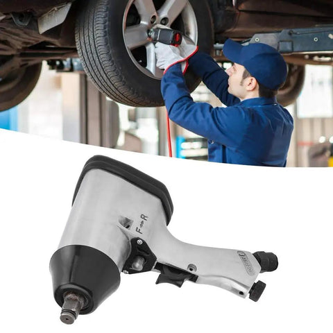 Rugged 1/2 Inch Drive Air Impact Wrench Pumping Out 350 Nm Max Torque with a lightweight aluminum design for car repairs.