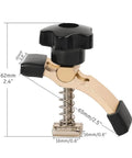 Universal Adjustable CNC Hold Down Clamps Kit With Pivoting Jaws And 45mm Clamping Height, pictured with measurements
