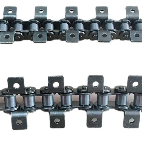 Get The 06B-1 Single Strand Industrial Conveyor Chain At 9.5mm Pitch And 1.5 Meter Length For Heavy Duty Machine Transmission, showing steel links.