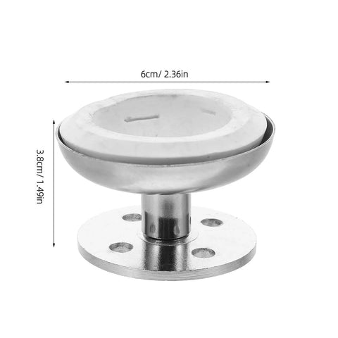 Adjustable Stainless Steel Furniture Legs Round Cabinet And Sofa Support Feet Height 35mm 4 Pack With Screws shown with measurements