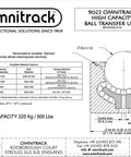 Beefy Plain Fit Heavy Duty Ball Transfer Unit With 1 Inch Chrome Steel Balls, 500 Lb Load Capacity, Low Friction 0.005, Usable In Any Orientation, User Serviceable, For Smooth Material Handling. technical drawing