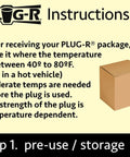 Plug-R storage instructions for Heavy Duty Asphalt Plugs for Driveways and Pavements One And One Eighth Inch 25 Pack