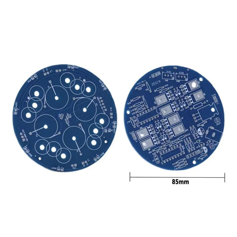 Levitation DIY Kit For Electronics Enthusiasts Self Rotating Demonstration And Fun Tech Accessory Pack Includes Soldering Practice Circuit Board Components For Students And Makers Great STEM Project Tool, 85mm blue PCB front and back