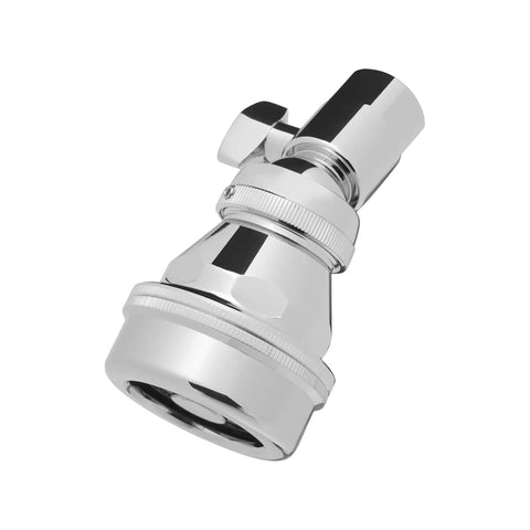 Act Omatic Pro Grade Volume Control Showerhead With Fingertip Control And Thumb Screw, Self Cleaning Spray Disc, 2.5 GPM Flow