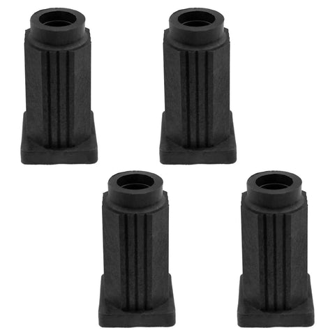 Square Caster Insert Cover For Chairs And Tables Plastic Caster Socket Replacement Sleeve 4 Pcs Durable PP Material
