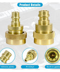 R1234YF to R134A Quick Coupler Kit for Car AC Charging, brass fittings, DIY friendly adapters, vehicle joints, built-in gasket