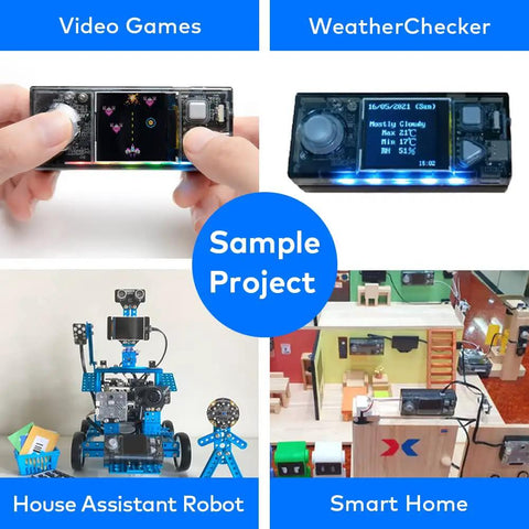 CyberPi Project Based Kit For Kids Ages 8 To 12 With Scratch And Python Coding Support A Fun STEM Programmable Robot With IoT Tech And Built In WiFi Module For Hands On Learning And Real World Projects. sample projects