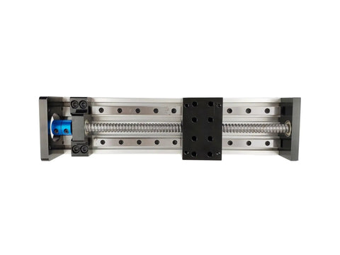 Two Piece Heavy Duty Linear Guide Motion Module Rail Table With Right Connect Board 500mm Stroke 0.03mm Accuracy Speed Up To Fifty Millimeters Per Second 1605 1610 Ballscrew System Ideal For DIY CNC Machines Robots And Automation, front view