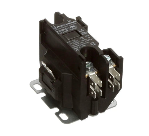 Definite Purpose Contactor 32A 1-Pull 24V Coil XMCO-321EBBC Industrial Relay For Control Circuits, black casing, side view