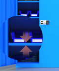 Commercial Grade Heavy Duty Steel Parts Cabinet Featuring Smooth Glide Drawers For Shop Crews with blue storage bins.
