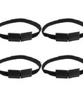 Heavy Duty Sectional Couch Connector Straps 4 Pack, Nylon Bands for Modular Sofas, shown in black with anti-slip feature.