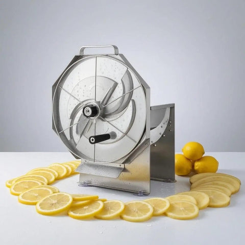 Beefy Stainless Steel Manual Slicing Machine With Guard Plate Baffle And Hand Crank Spare Parts For Home Kitchen Use Built Like A Tank