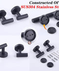 Brushed Gold Coat Hook Set 2 Pack Stainless Steel 304 Wall Mounted Towel And Robe Hangers, black finish, installation view