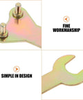 Heavy Duty Electric Drill Adapter Angle Conversion Kit Real Deal Nut Wrench For Grinding Bolt Work Compatible With Major Brand Power Tools Easily Essential Gear For DIY Pros Who Want To Crush Projects Without Stress Or Spending Crazy Money At All. zinc alloy angle adapter with two pins, close-up