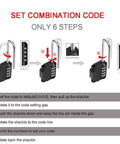 Guide to set combination code for 2 Pack 2.6 Inch Shackle 4 Digit Keyless Combination Locks Waterproof Outdoor Padlocks