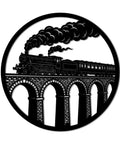 Vintage Steam Locomotive Metal Wall Art For Indoor And Outdoor Decor Dope Iron Silhouette Sign For Living Room Office Apartment