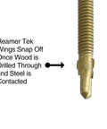 Close-up of Heavy Duty Standard 14 X Three Quarter Inch Reamer Tek Screws Torx Star Drive highlighting snap-off wings for use.