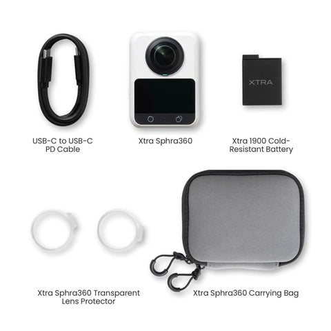 8K Panoramic 360 Camera For Vlogs And Adventure Shots With 1 Inch Sensor Equivalent 100MP accessories bundle