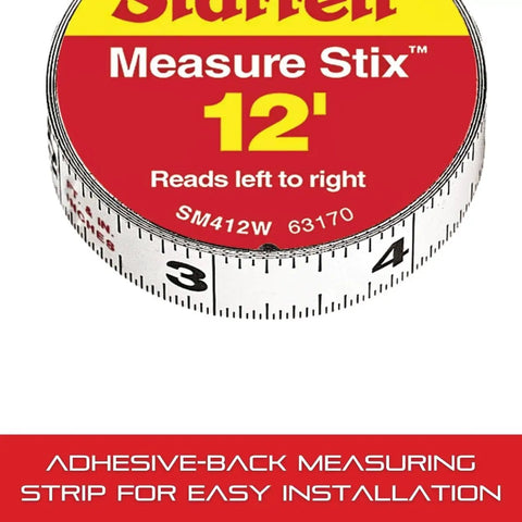 Tape Measure Stix With Sticky Backing For Quick On Surface Readings On Workbench Saw Table Or Drafting Table 1/2 Inch By 12 Foot