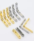 Dope Zinc Alloy Jewelry Box Hinge Set For Wooden Boxes 30 By 30 By 6Mm 95 Degree Opening Silver Plated Finish Polished And Plated Surface