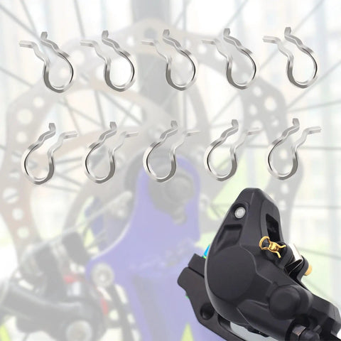 Get Your Bike Brakes Squeak-Free With This Premium 4X Brake Pad Caliper Repair Kit Featuring Heavy Duty Spring Clips And Ten Solid Steel Pins To Fix Leaking Pads And Boost Stopping Power For Any Ride, 10mm stainless steel brake pad spring pins