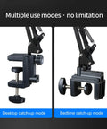 Sturdy D Style Desk Lamp Clamp With 12Mm Hole Perfect For Mounting Cylinders Under 45Mm Diameter showing dual modes for various setups.