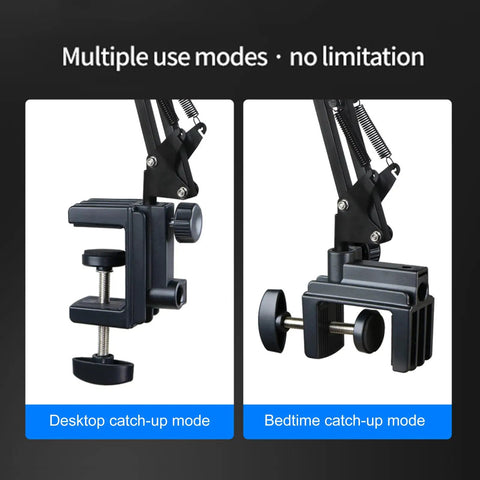 Sturdy D Style Desk Lamp Clamp With 12Mm Hole Perfect For Mounting Cylinders Under 45Mm Diameter showing dual modes for various setups.
