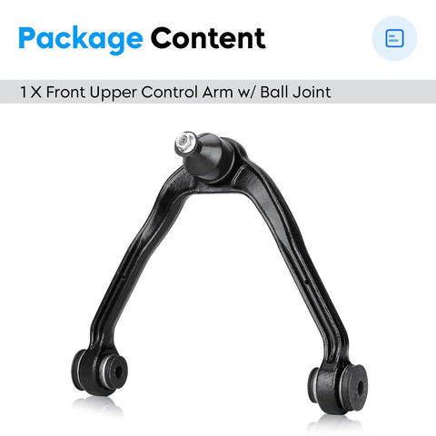 Beefed Up Front Upper Control Arm With Ball Joint Universal Fit For Chevy Silverado Cadillac Escalade ESV EXT Avalanche Express Suburban Tahoe GMC Savana Sierra Yukon XL 1500 2500 1999 To 2006 black steel arm