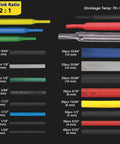 Detailed view of Two To One Heat Shrink Tubing Kit With 300W Mini Heat Gun 580 Pcs Shrink Tubing in various sizes and colors