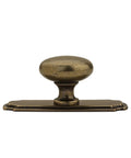 Front view of 10 Pack 1 1/4 Inch Cabinet Knobs With Matching Backplates Antique Brass Vintage Drawer Pulls design.