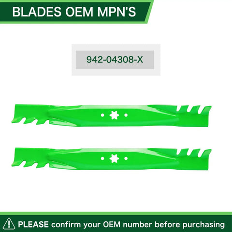 High Quality Mulching Blades Set For 42 Inch Mower Deck Fits Pony Bronco Xt1 Lt42 Zt1 Lawn Mowers Replaces Oem 942-04308
