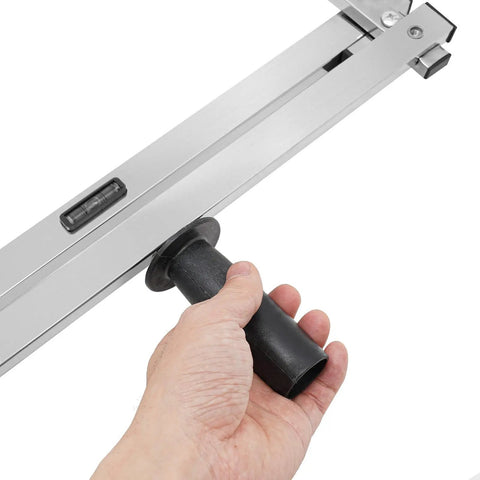 Hand adjusting Pro Grade Circular Saw Edge Guide Kit For Precision Straight Cuts, stainless steel positioning frame with ruler