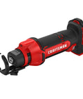 Tough 20V Max Cordless Cut Out Tool Rips Through Drywall And Plasterboard Without Missing A Beat, Includes Tool Free Bit Change And Adjustable Depth Gauge For Crisp Cuts Every Time, Bare Tool Edition showing tool head and bit holder.