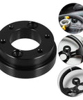 Black Riser Adapter Plate for Racing Cars, Durable Bolt On Car Accessory, Easy Install Hub Adapter, Versatile Racing Car Part