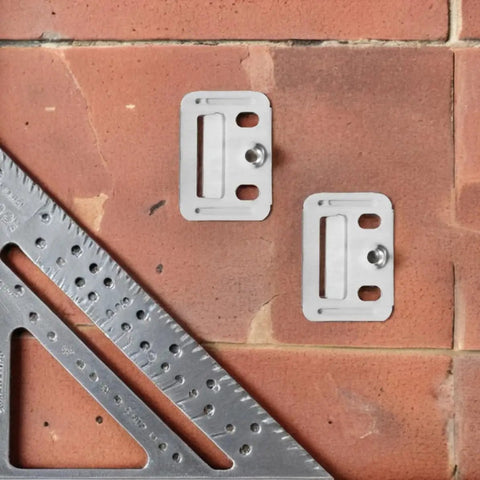 100 Piece Stainless Steel Wall Panel Buckles Hardcore Snap Lock Mounting Clips on tile with framing square for drywall use.
