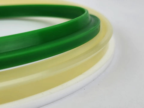 No Sweat Direct Swap Hydraulic Cylinder Rebuild Kit For HC0024 Includes Beige Piston Base Seal White Nylon Gasket Green Dust Wiper And Clear Steps For Rapid Reassembly