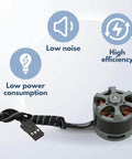 Low KV Brushless Gimbal Motor 2208 90KV With 3mm Shaft For 100 200g GoPro3 RC Quadcopter highlighting low noise and efficiency