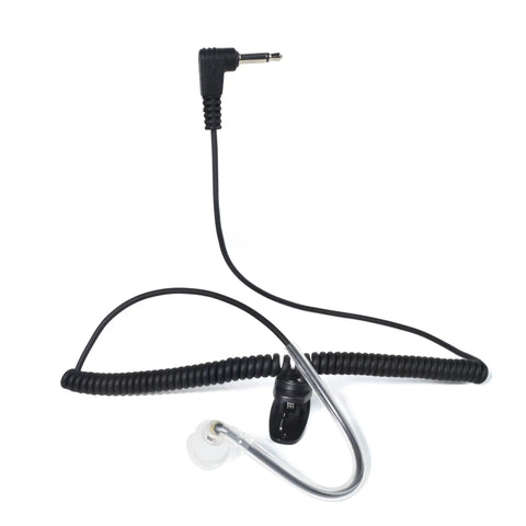 Listen Only Earpiece With Balanced Armature Driver For Motorola Icom Ham Radios, 3.5mm 1 Pin Plug, Rugged Black Earpiece