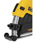 Close-up of 7 Inch Cutting Dust Shroud For Angle Grinders With Adjustable Shoe And Plunging Dust Collection Clear Windows.