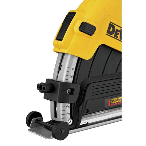 Close-up of 7 Inch Cutting Dust Shroud For Angle Grinders With Adjustable Shoe And Plunging Dust Collection Clear Windows.