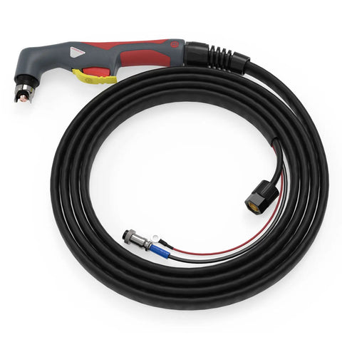 IPT40 Plasma Cutting Torch Replacement For Cut-55DS Pro, Cut-55NHF, And Cut-55NHF Plus with coiled cable, side view