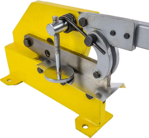 Rock Solid Benchtop Metal Shear With Eight Inch High Chrome Blades Slices Sheet Metal Like Butter Heavy Duty Steel Base Engineered For Exact Trimming And Quick Garage Fabrication Jobs