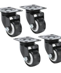 Rcniso Universal 1.5 Inch Silent Furniture Caster, 360° Rotation for Cabinet Legs, Shelf Legs, Stainless Steel, 4 Pieces set of caster wheels.