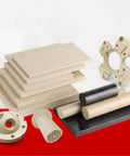 Hard Wearing PEEK Plate Material Engineering Plastic Sheet 50x50mm Or 50x100mm, 3mm To 20mm Thick One Piece for prototyping and machining