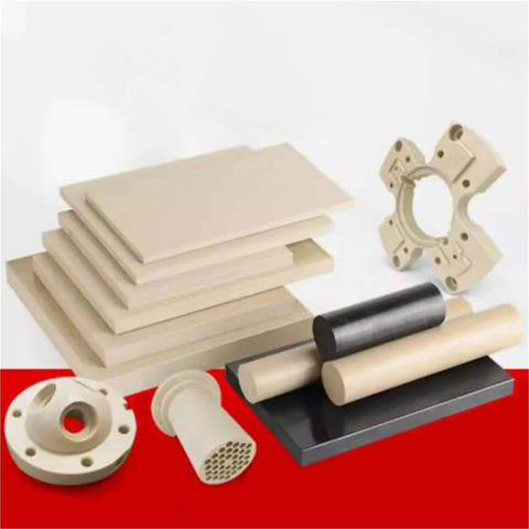 Hard Wearing PEEK Plate Material Engineering Plastic Sheet 50x50mm Or 50x100mm, 3mm To 20mm Thick One Piece for prototyping and machining