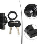Black 27mm Push Fit Latch For RV And Marine Storage Boxes With Keys, Metal Camper Cabinet Door Replacement Kit