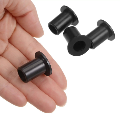 Heavy Duty 4 Pack Flanged Nylon Bushings For Linear Motion Systems 10.1 Mm Bore 13 Mm Outer Diameter 20.5 Mm Length in hand